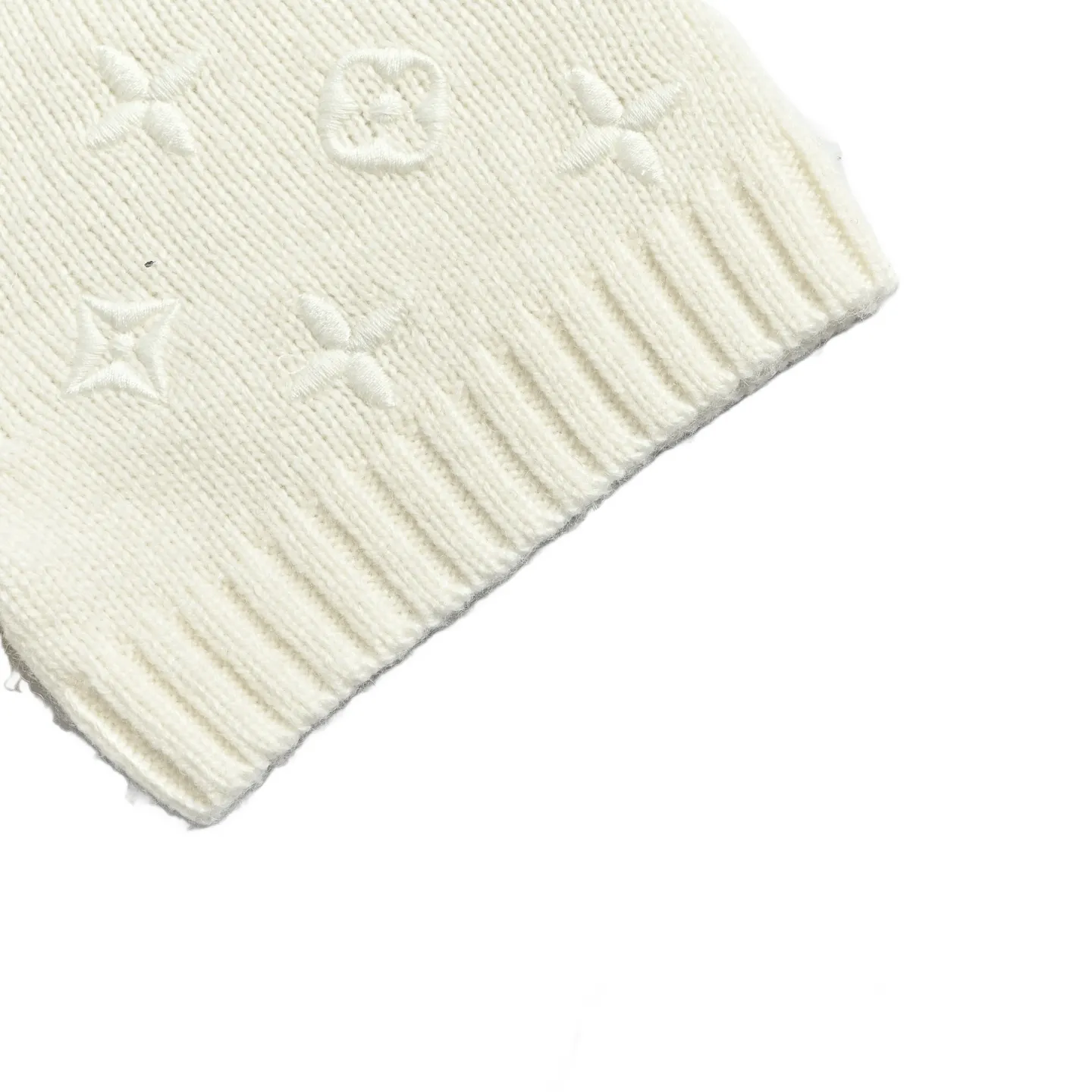Louis Vuitton/Louis Vuitton 26ss women's presbyopic embroidered knitted short sleeves